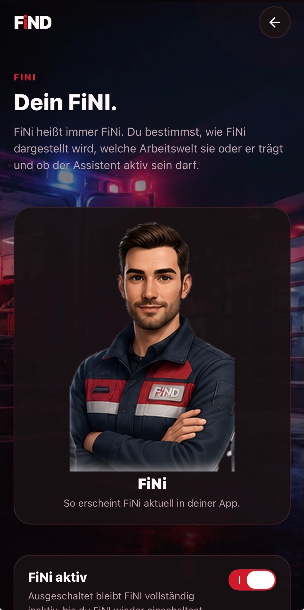 FiNi Assistent in der FiND App