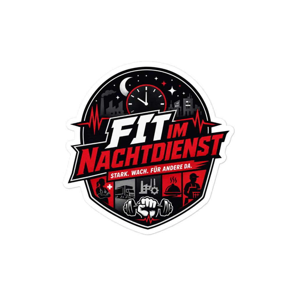 Fit im Nachtdienst Badge // Original Sticker