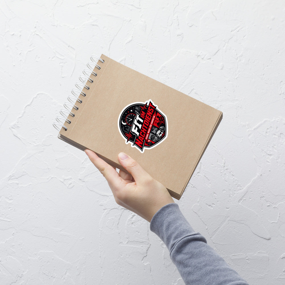 Fit im Nachtdienst Badge // Original Sticker – weitere Ansicht